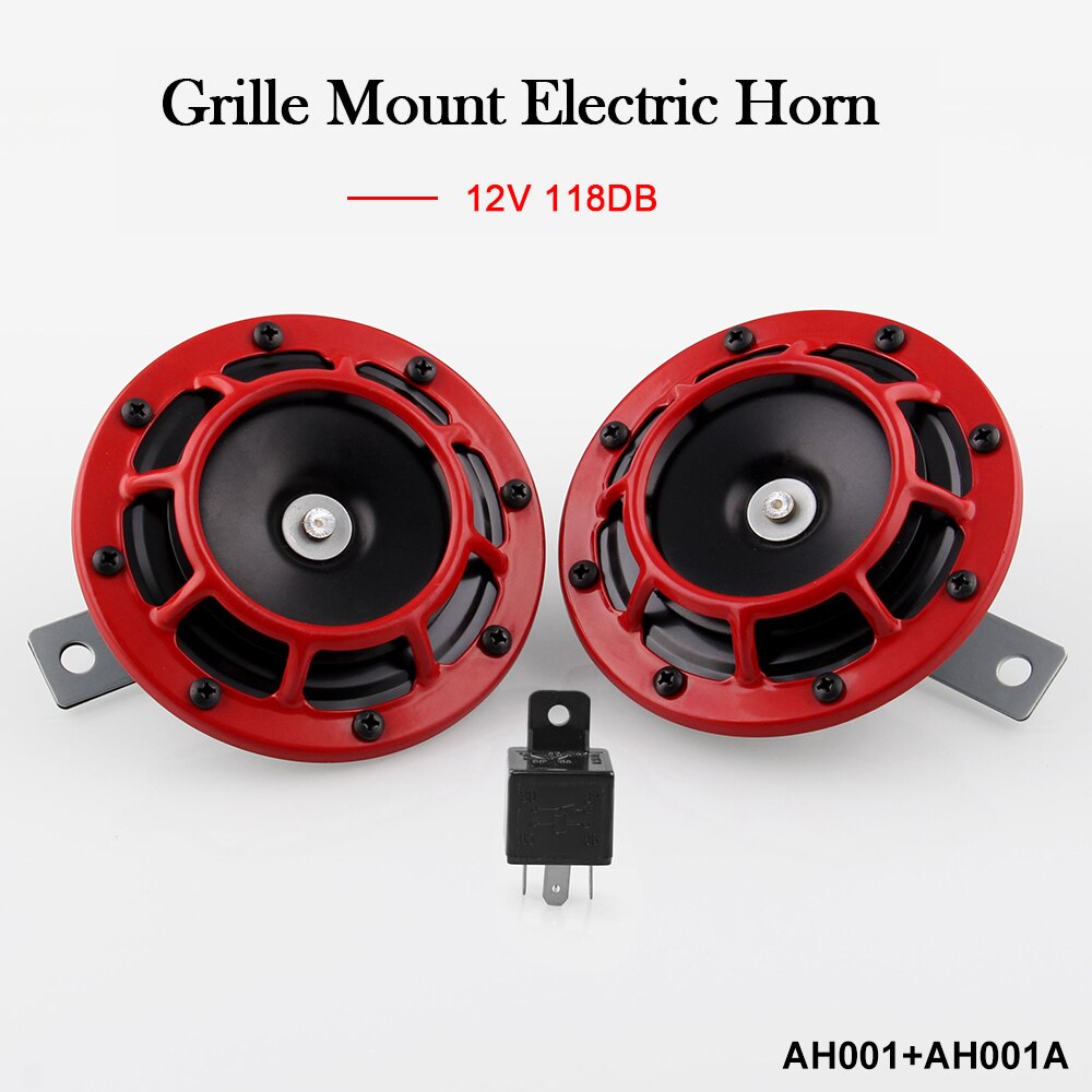 Bocina Universal para coche, claxon de señal eléctrica de montaje negro, resistente al agua, CC de 6V, 110dB, para vehículo, camión, vehículo, motocicleta