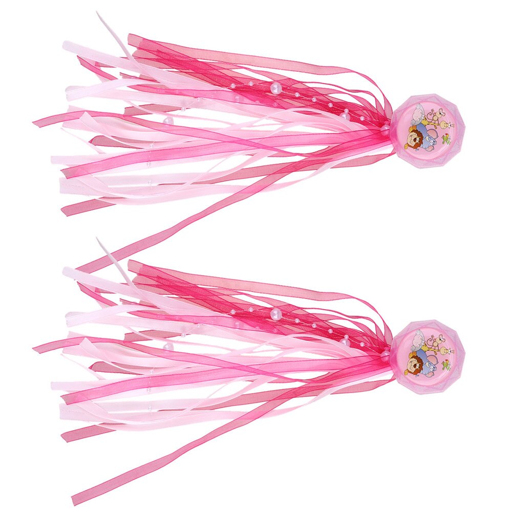 1 Pair Scooter Ribbons Durable Delicate Bike Handlebar Streamers Bike Decor Bike Decorative Supplies for Kids Bike Children: Pink