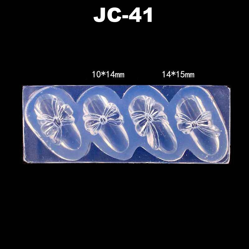 3D Carving Silicone Mold Nail Stamping Camellia/Shell/Bow Tie/Star Pattern DIY UV Gel Acrylic Crystal Nails Template 3 Style: JC-41