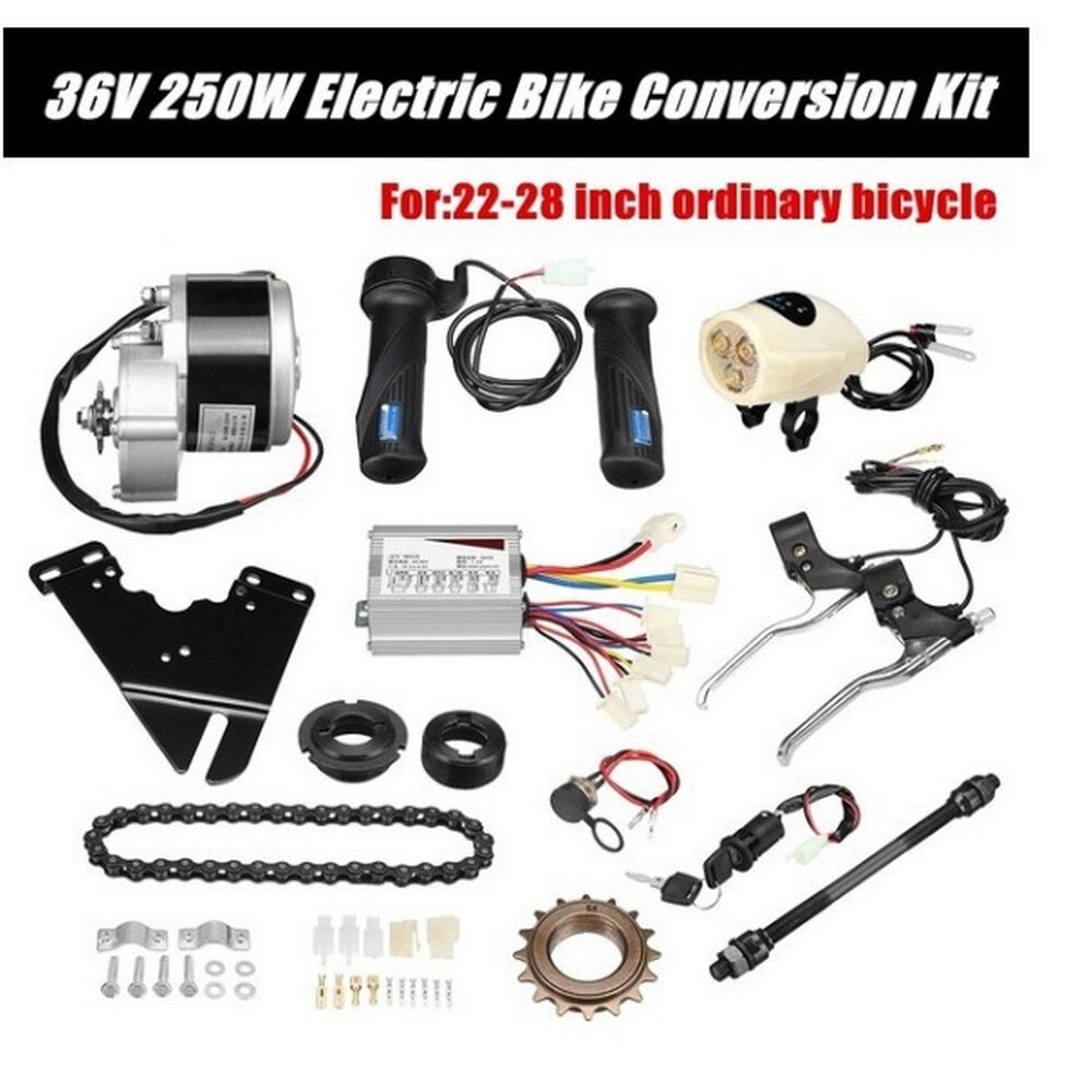Electric Bike E-Bike Motorcycle Conversion Scooter Motor Controller Kit For 22-28&#39;&#39; Ordinary Bike Bicycle Accessories 36V 250W: Default Title