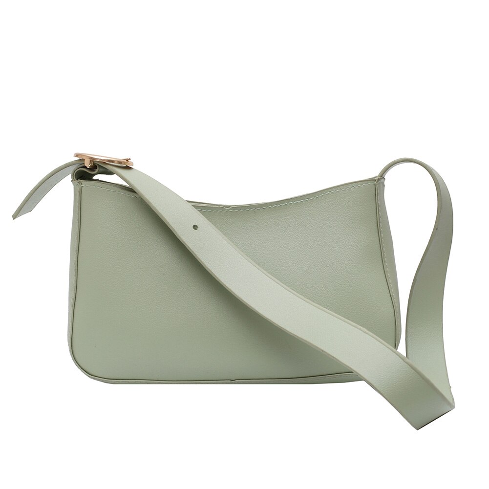 Bolso bandolera Casual de piel sintética para mujer, bolsos de hombro mensajero con cadena para mujer, bolso de mano pequeño , bolso de para damas: green