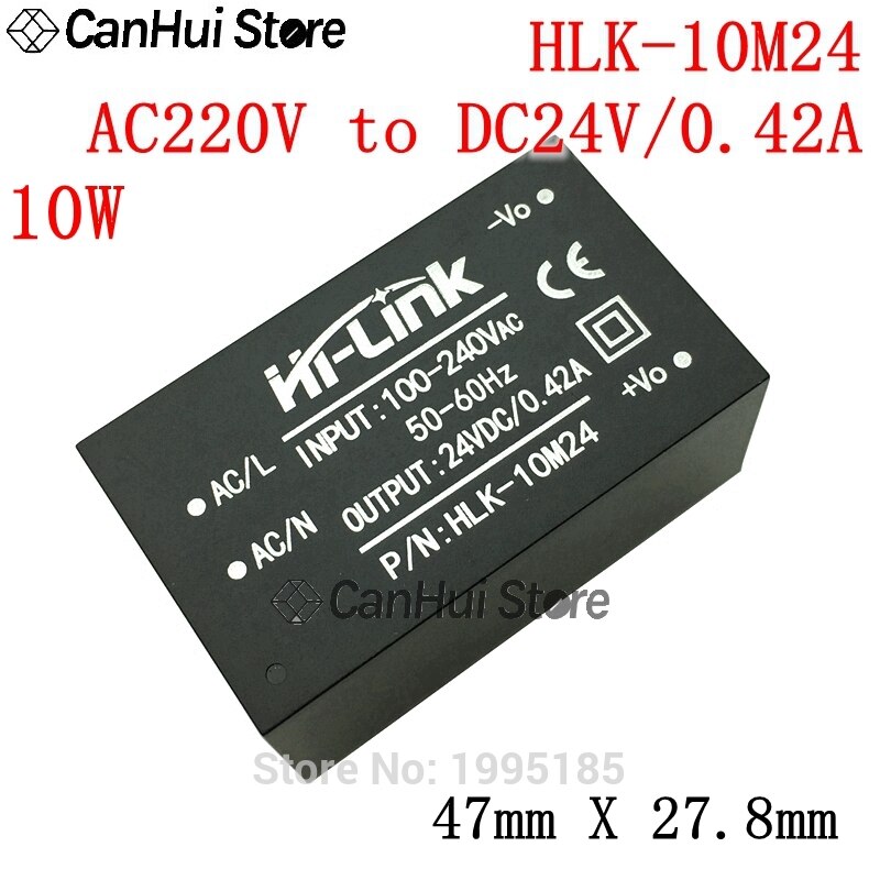 HLK-10M05 10M03/09/12/15/24 AC-DC 220V to 3.3V/5V/9V/12V/15V/24V Intelligent Household Mini Isolation Switch Power Supply Module: 10M24