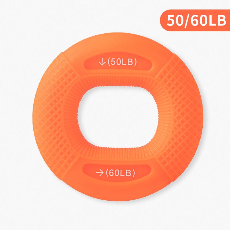 70/80LB Portable Hand Grip Gripping Ring Carpal Finger Trainer Grip Strength Rehabilitation Stress Ring Ball: Orange