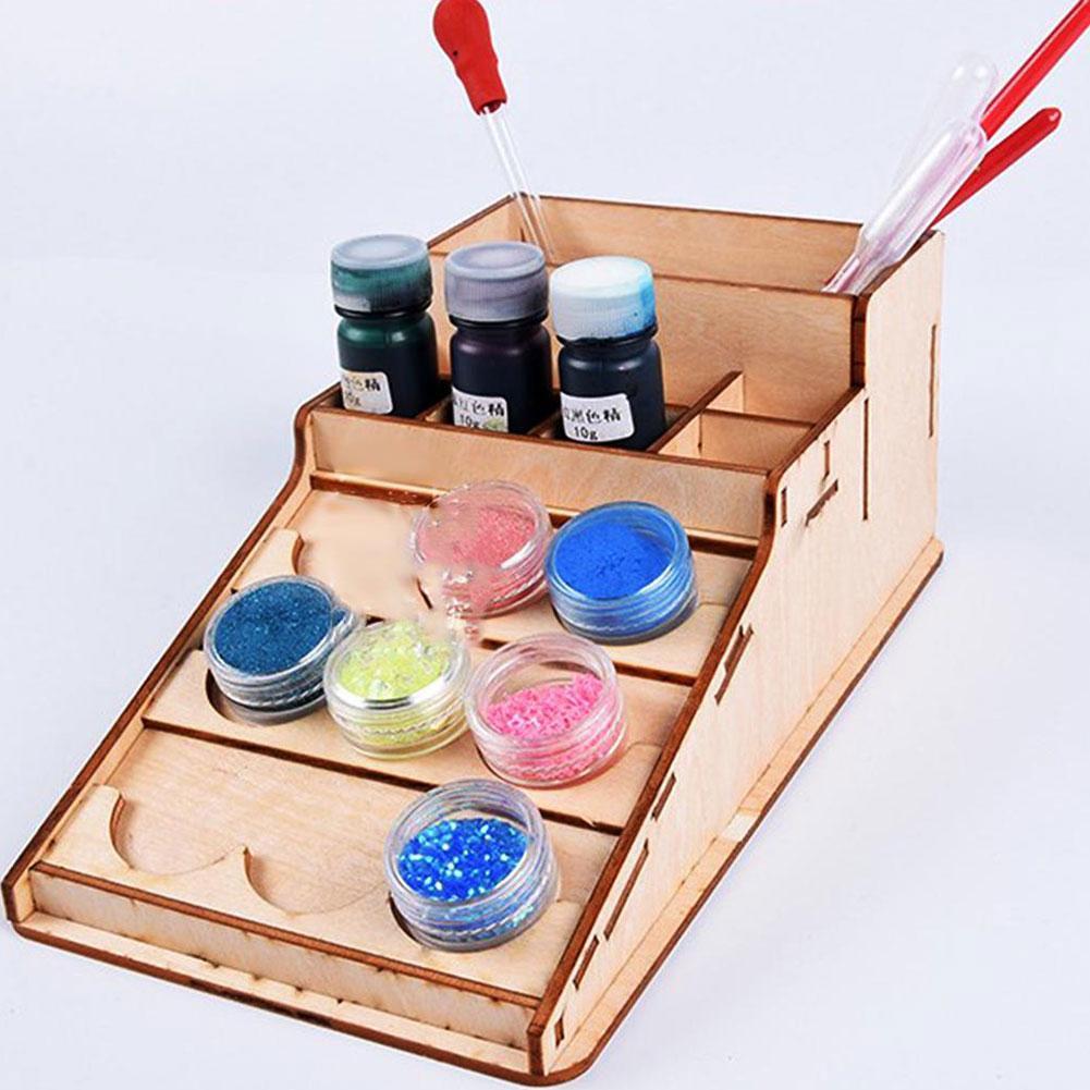 Estante Modular de madera para pintura en , contenedor multifunción de almacenamiento de herramientas, soporte organizador, D9X9,