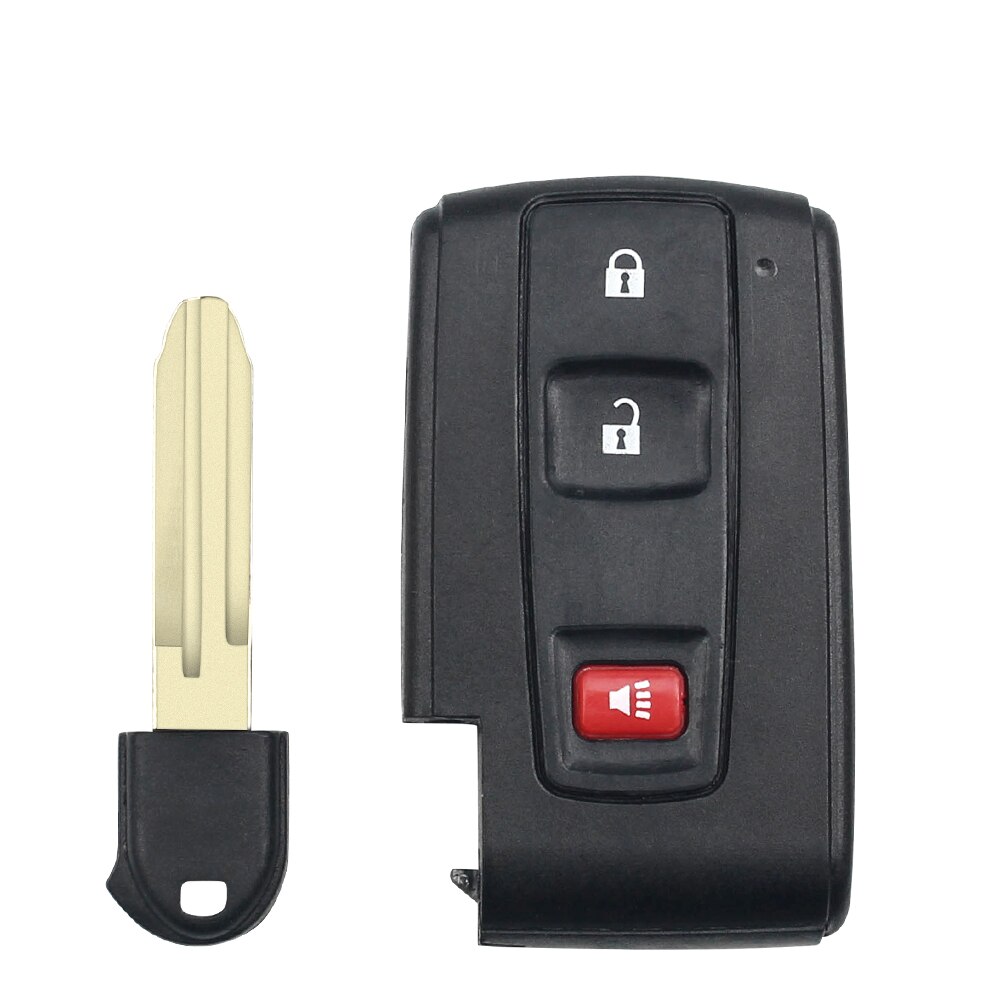 KEYYOU 2/3 Button Remote Smart Car Key Cover For Toyota Prius 2004 - Corolla Verso Camry With / No Uncut Blade