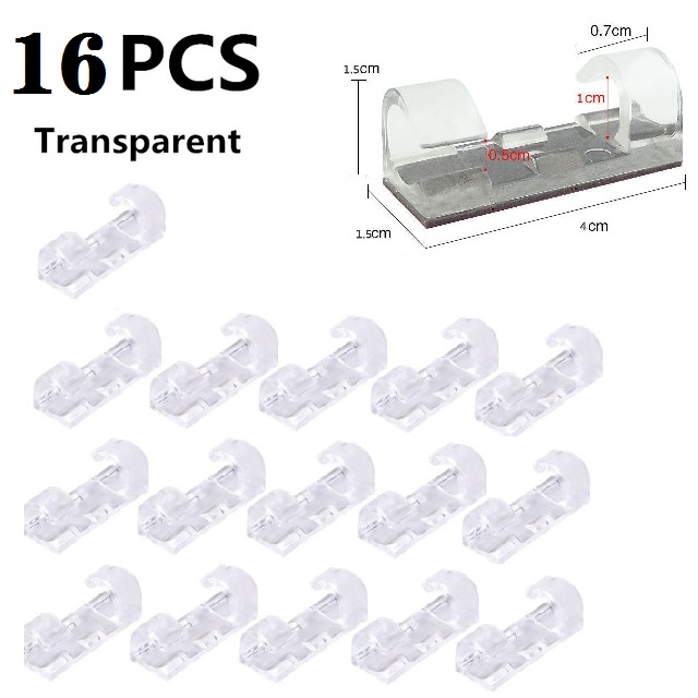 Organisateur de câbles Clips gestion des câbles bureau et poste de travail gestionnaire de fils ABS support de cordon USB ligne de données enrouleur de canette: YELLOW