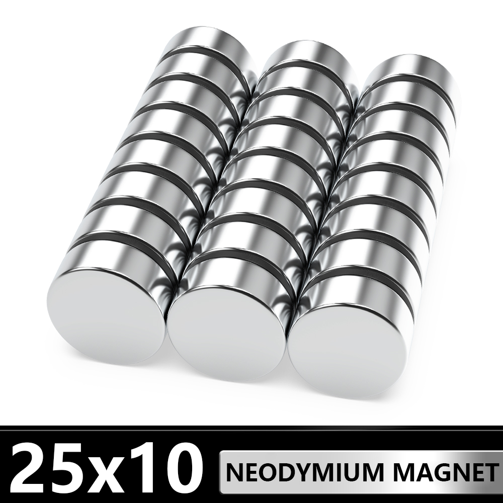 25x10mm Super Strong Round Magnet Powerful Magnets for Fridge, DIY, Building, Scientific, Craft, and Office Magnets
