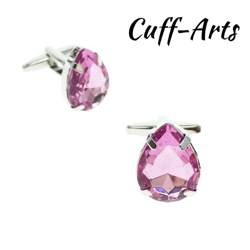 Boutons de manchette pour hommes, boutons de manchette en cristal, bijoux de couleur, boutons de manchette de chemise pour hommes, marque de luxe, boutons en cristal acrylique par cuffarts: C20139a