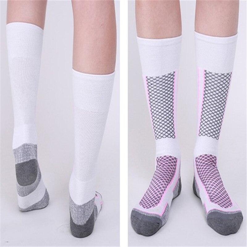 1 Paar Skiën Sokken Winter Outdoor Running Fietsen Hoge Elastische Sok Dikker Thermische Vissen Sport Accessoire Mannen Vrouwen