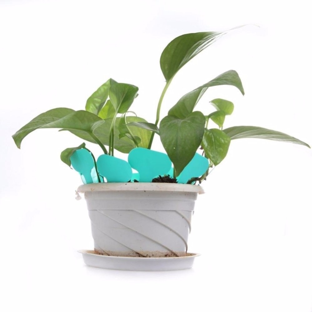 100 st plast t-typ trädgårdsmärken ornament växt blomma etikett plantskola tjocka tag markörer för växter trädgård dekoration