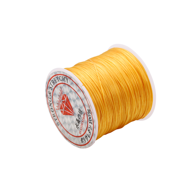 Hilo elástico redondo de 10/40M y 1mm, línea de cristal, cordón elástico de goma de nailon, cuerda elástica para hacer joyería DIY, pulsera de cuentas