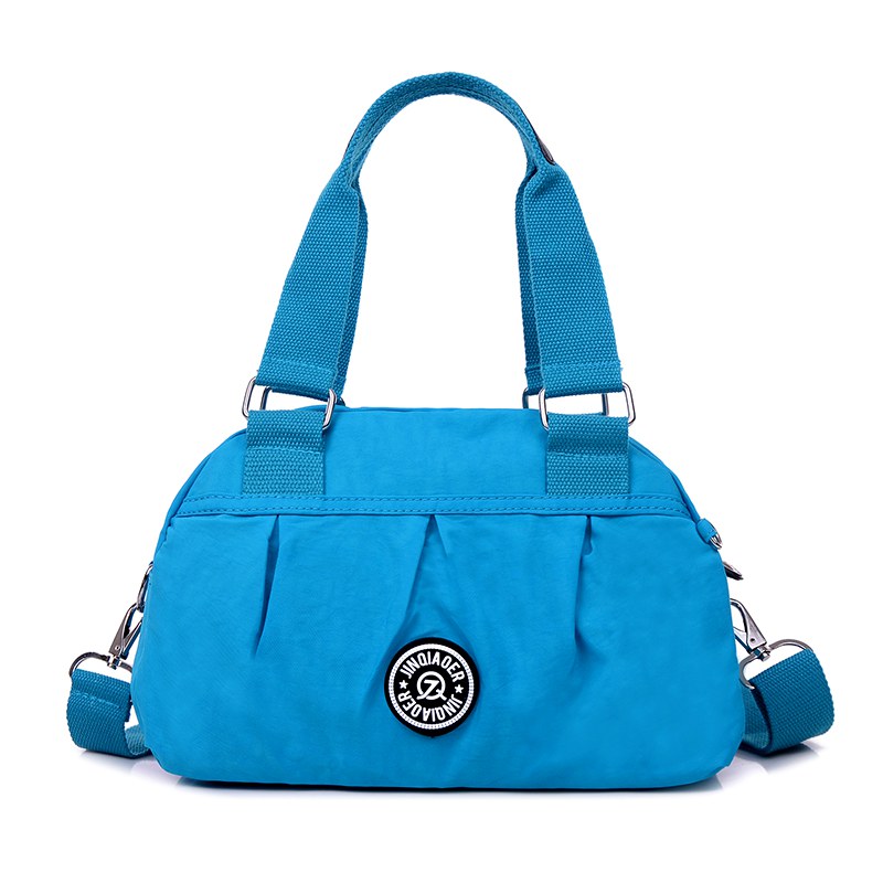 Vrouwen Handtassen Solid Waterdichte Nylon Schoudertassen Vintage Reizen Messenger Bags Mode Vrouwelijke Crossbody Tassen Bolsas W734: sky blue