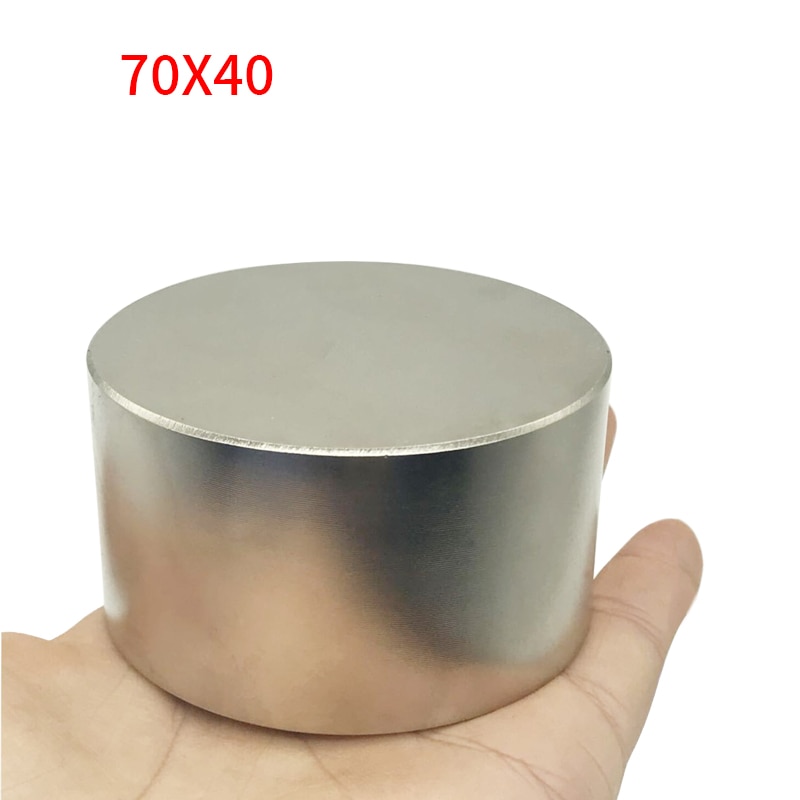 1Pc Super Grote Ronde Blok Magneet 70*40Mm Sterke Krachtige Neodymium Magneet Zeldzame Aarde Magneten