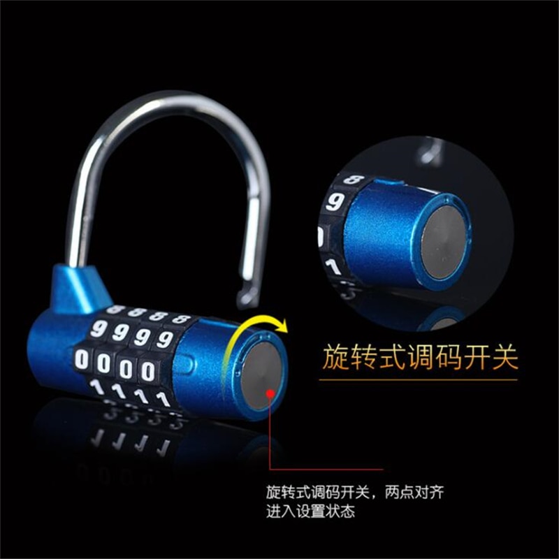 Multifunctional Combination 4 Digit Security Padlock Gym Locker Drawer Luggage Cabinet Toolbox Door Lock Door Padlock
