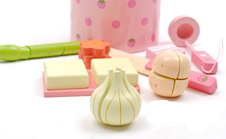 Baby Speelgoed Super Leuke Simulatie Groente Pot Houten Speelgoed Play Food Prentend Play Food Set