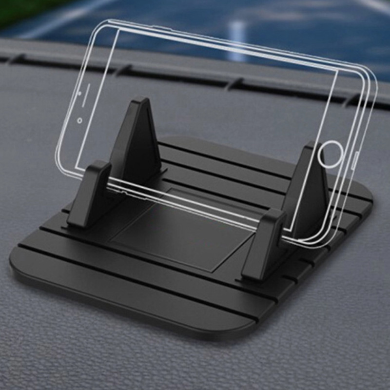 Universele Auto Telefoon Houder 360 Graden Rotatie Mobiele Mobiele Telefoon Desktop Stand Antislip Zachte Siliconen Houder Voor Telefoon In Auto