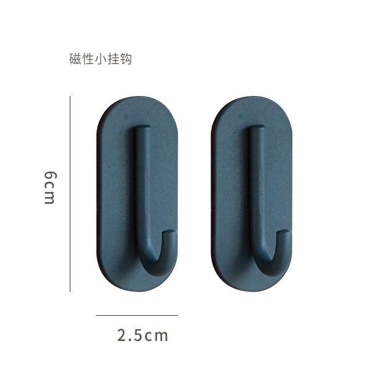 Xiaomi – étagère magnétique murale en acier inoxydable pour réfrigérateur, rangement de cuisine, autocollant, accessoires de cuisine: 2pcs Green hook