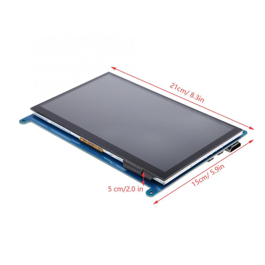 Touchscreen IPS LCD a schermo intero da 7 pollici per lampone pi 1024*600 HD HDMI Schermo tenere sotto controllo capacitivo controllo tocco a 5 punti