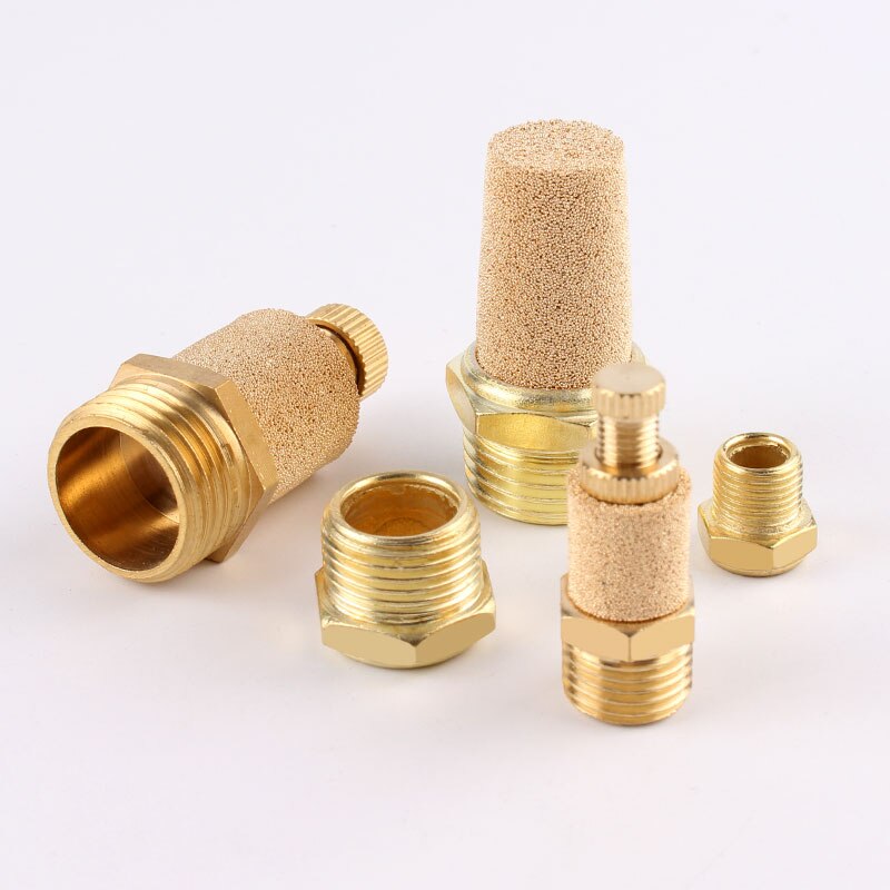 Pneumaattinen messinki pakoputken äänenvaimennin bsl  m5 1/8 " 1/4 " 3/8 " 1/2 " äänenvaimentimet asennus melun suodatin vaimennusliitin kupari