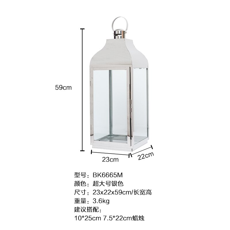 Glas jern lysestage metal vind lampe vindtæt lysestager gulv lys lanterne bryllup kandelaber portavelas dekoration