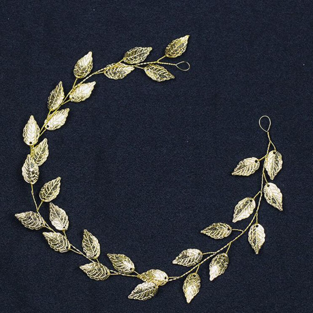 Diadema de hojas doradas para boda, enredadera para el cabello nupcial, joyería para el cabello, diadema para el cabello accesorios para el cabello de boda para mujeres