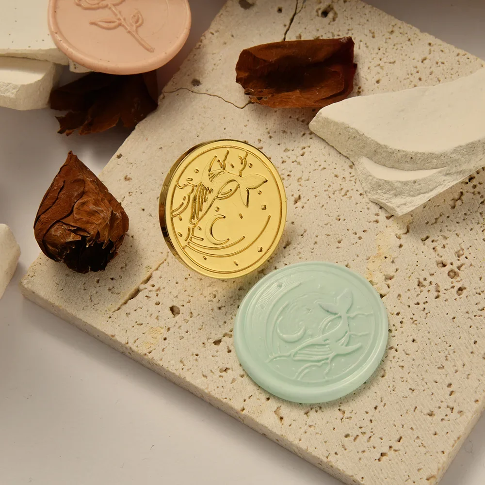 Wax Seal Stamp for Scrapbooking Photo Flower Paw Seal Wax Stamp Head Album Seal Stamp DIY Craft for Card Making ZT0102