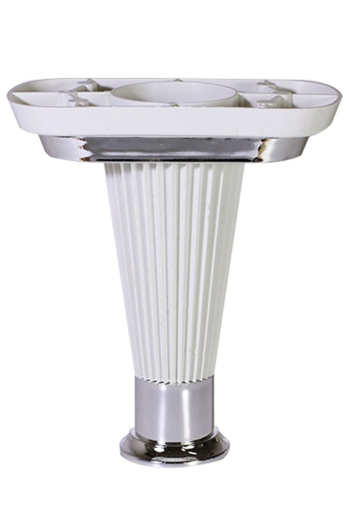 Nobel meble sofa Pufa Stolik kawowy Noga sofy 15 cm Biała chromowana noga podstawowa