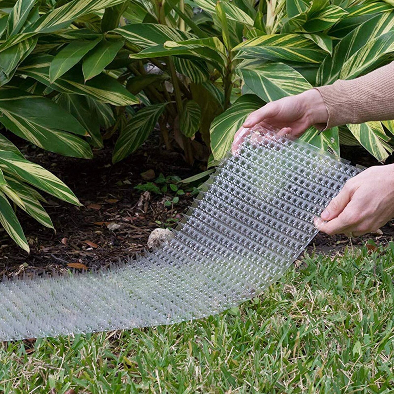 Tapis de jardin extérieur Anti chats, 6 pièces, répulsif pour animaux de compagnie, pique en plastique pour garder les chats à distance en toute sécurité