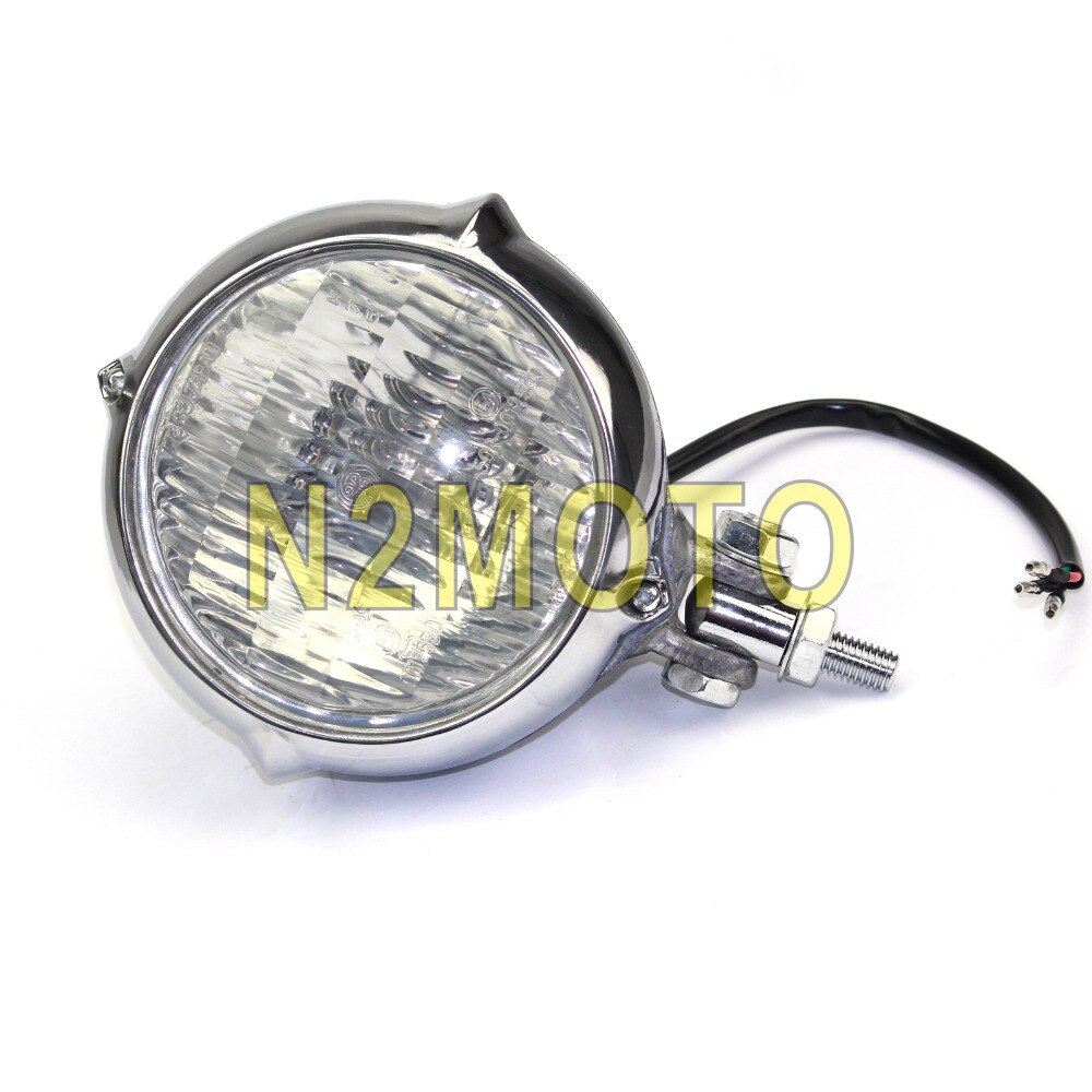 E Mark E4 – phare de moto chromé Style Bates, 4 1/2 pouces, pour Bobber Chopper Softail Springer