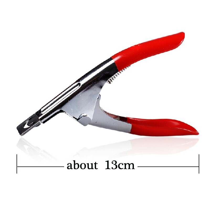 False Nail Tips Cutter,Red Stainless Steel Nail Edge Clipper Acrylic Scissors,Manicure Pedicure Nail Tools