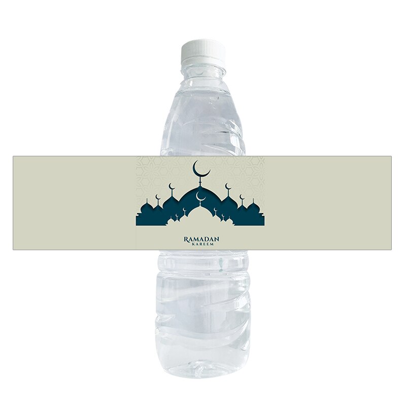 Ramadan Mubarak Water Fles Stickers Decor Islamitische Moslim Fles Etiket Sticker Eid Al-Fitr Party Decoratie Benodigdheden: H
