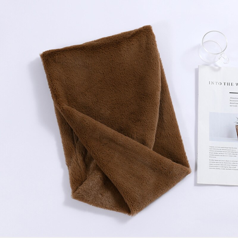 Effen dames wintersjaal korte nepbontkraag snood infinity sjaals halsdoeken ringvormige sjaals voor dames: C2