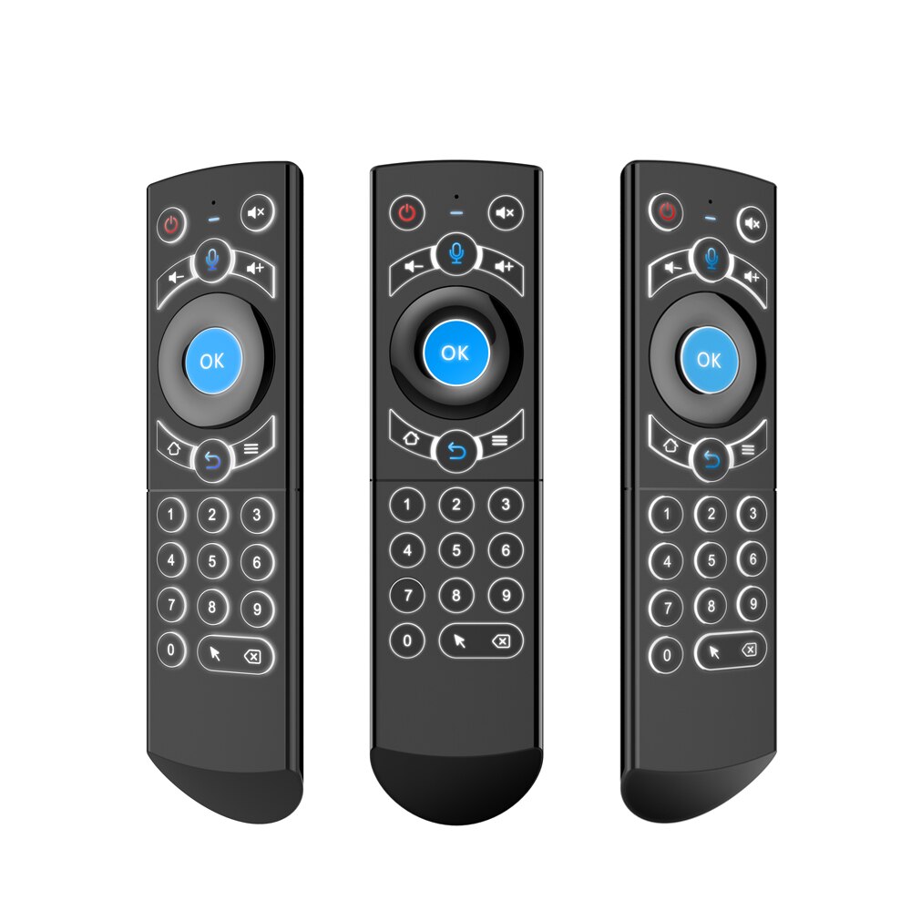 Q7 Backlit Gyro Wireless Air Mouse 2.4G Smart Voice Remote Control IR Learning for Ugoos X3pro plus Android TV Box vs G21Pro
