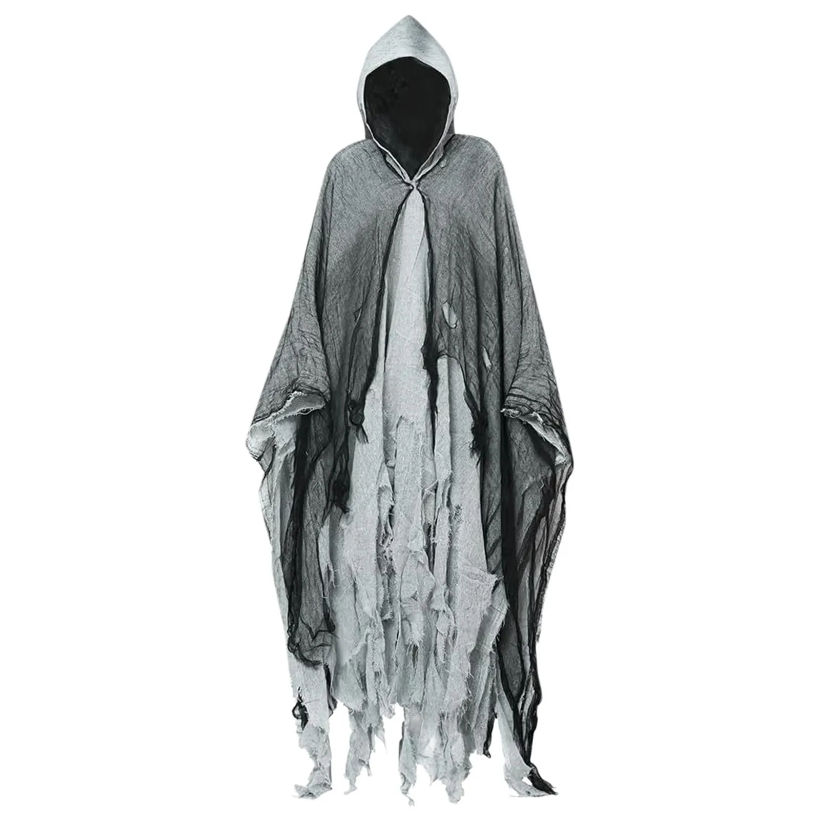 Witch Costume Halloween Adult Cloak Vampire Hooded Role Play Costume Cloak Horror Death Costume Prank Horror Costume Props: black