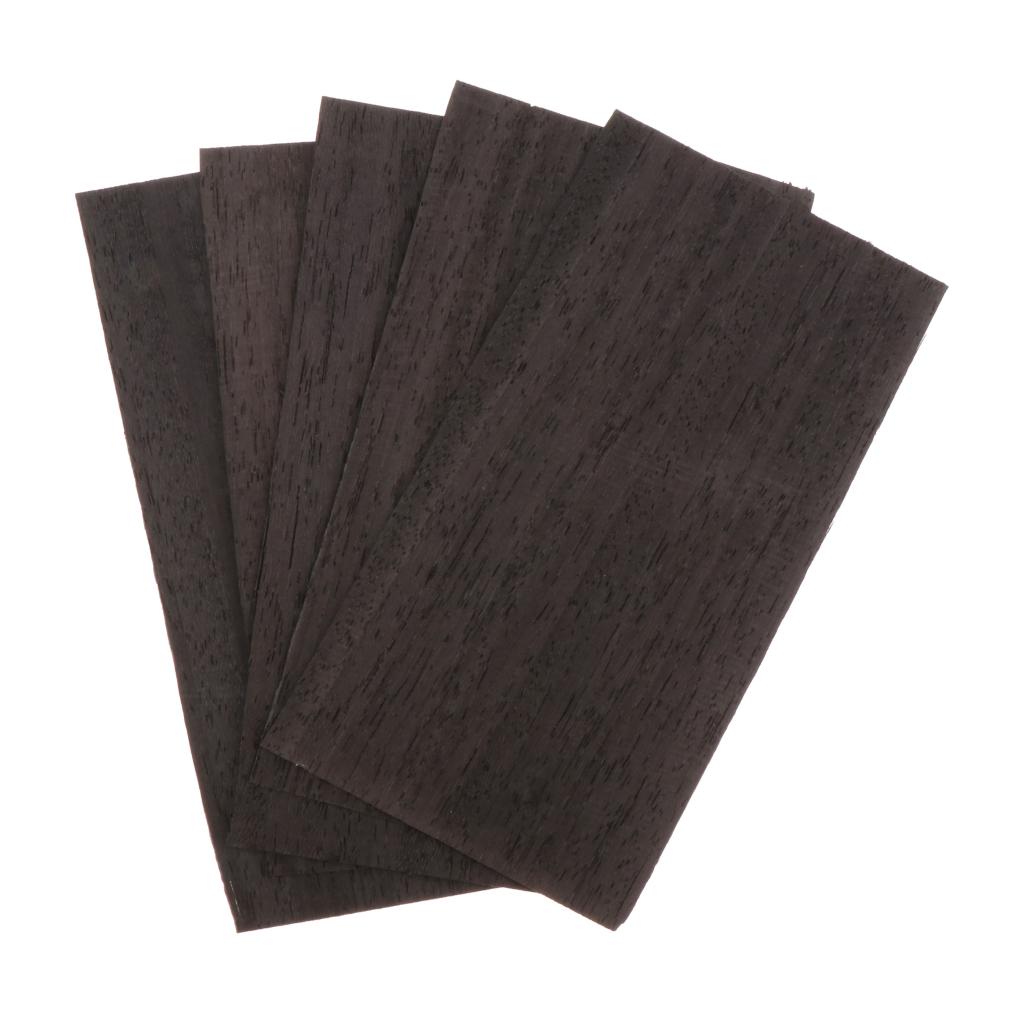 Juego de 5 uds. De chapa de madera para guitarra, chapa decorativa para guitarra, carcasa para guitarra, recambio de guitarra, accesorios para herramientas: Black Wood