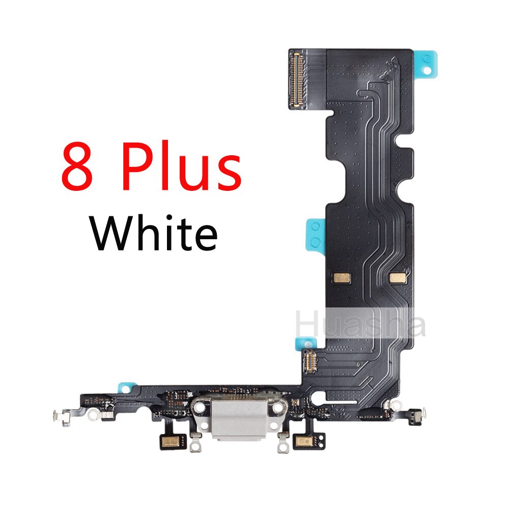 Für iPhone 7G 7 8G 8 Plus X Lade-Port Dock Connector Kopfhörer Audio Jack + Mikrofon Flex kabel Ersatz: For 8 Plus White
