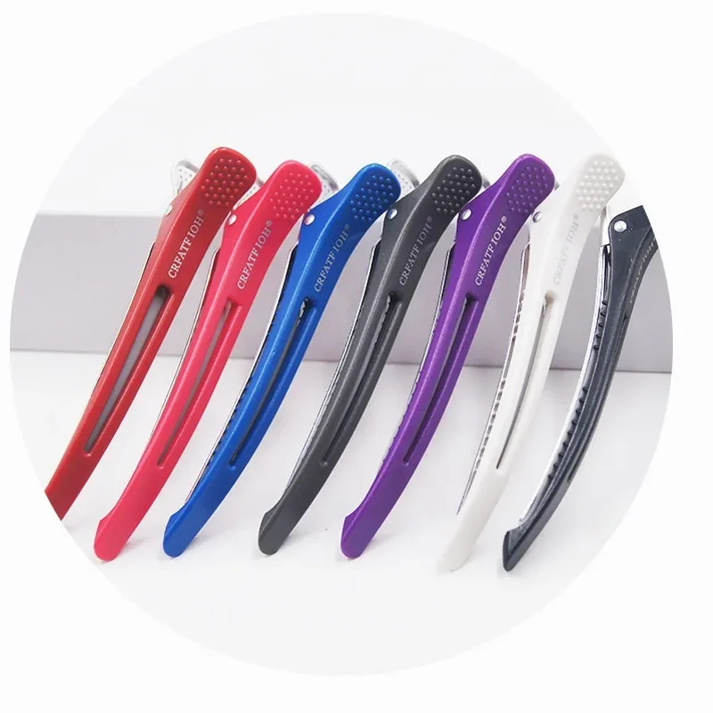 Pinzas para el cabello de cocodrilo, pinzas de peluquería, pinzas de sección, horquilla de cocodrilo para peluquero, herramientas de estilismo de salón, accesorios para el cabello, 6 uds.