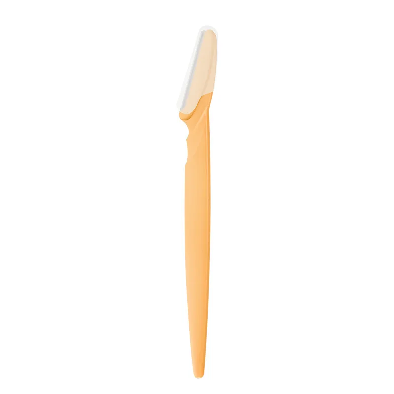 Eyebrow Trimmer Scissor Beauty Products for Women Eyebrow Scissors with Comb Stainless Steel Makeup Tools Beauty Scissors: Light Beige