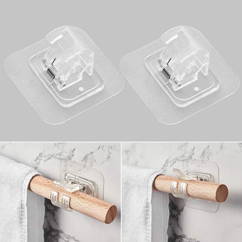 Karnisz uchwyt, haczyk samoprzylepny karnisze uchwyt robić 1-2cm średnica prysznic karnisz lub karnisz 10 sztuk