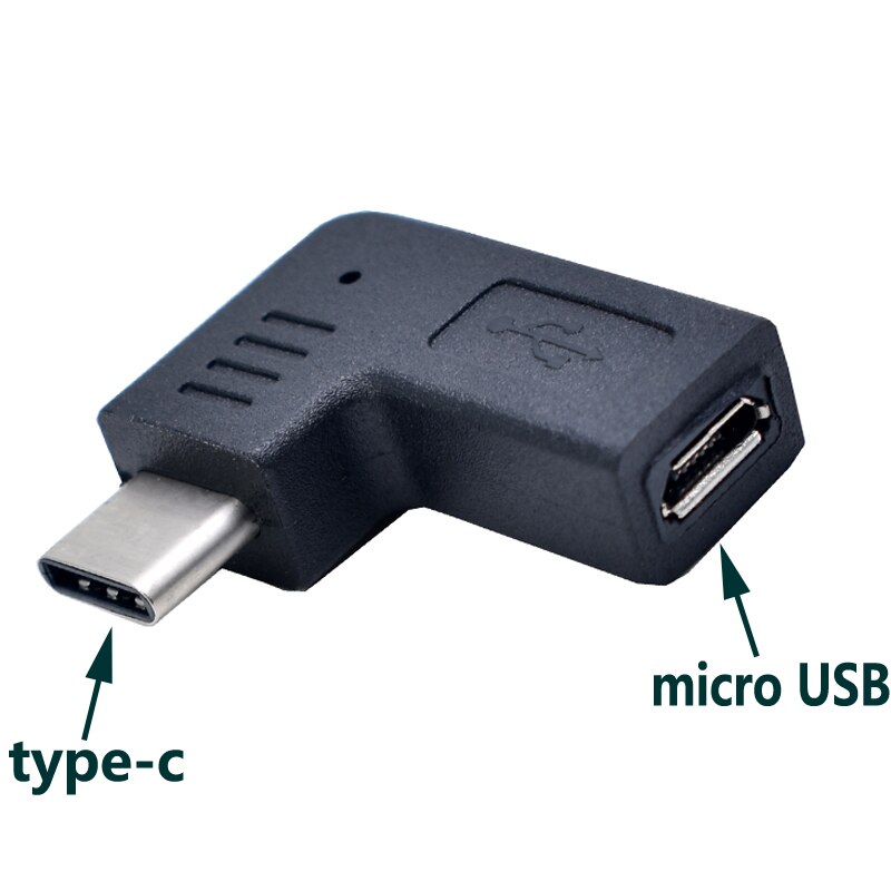 1pcs Micro Usb Male To Type-c Female to Micro usb Male 90 Degree Type C Charge data Adapter usb c male to Micro usb Female