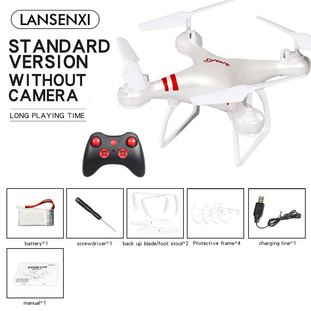 LF608 2.4Ghz Rc Drone 1080P Wifi Fpv Hd Camera Hoogte Houden Een Toets Return/Landing/Nemen off Headless Rc Quadcopter Drone: White No Camera