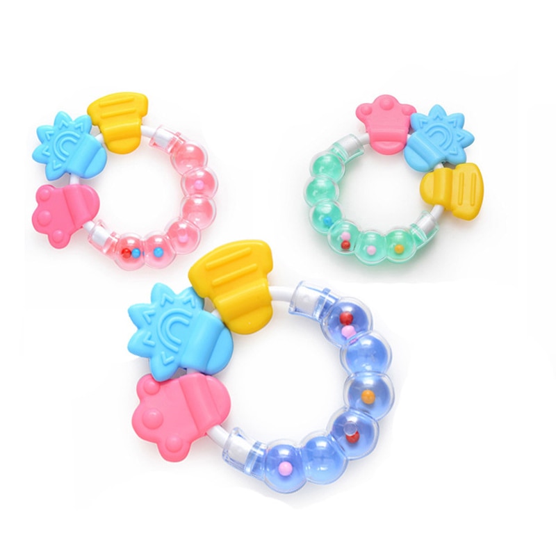 Baby Teether Necklace Silicone Teethers with Rattle Toys Teething Baby Bpa Free Baby Care Acessorios Super Safe Christmas