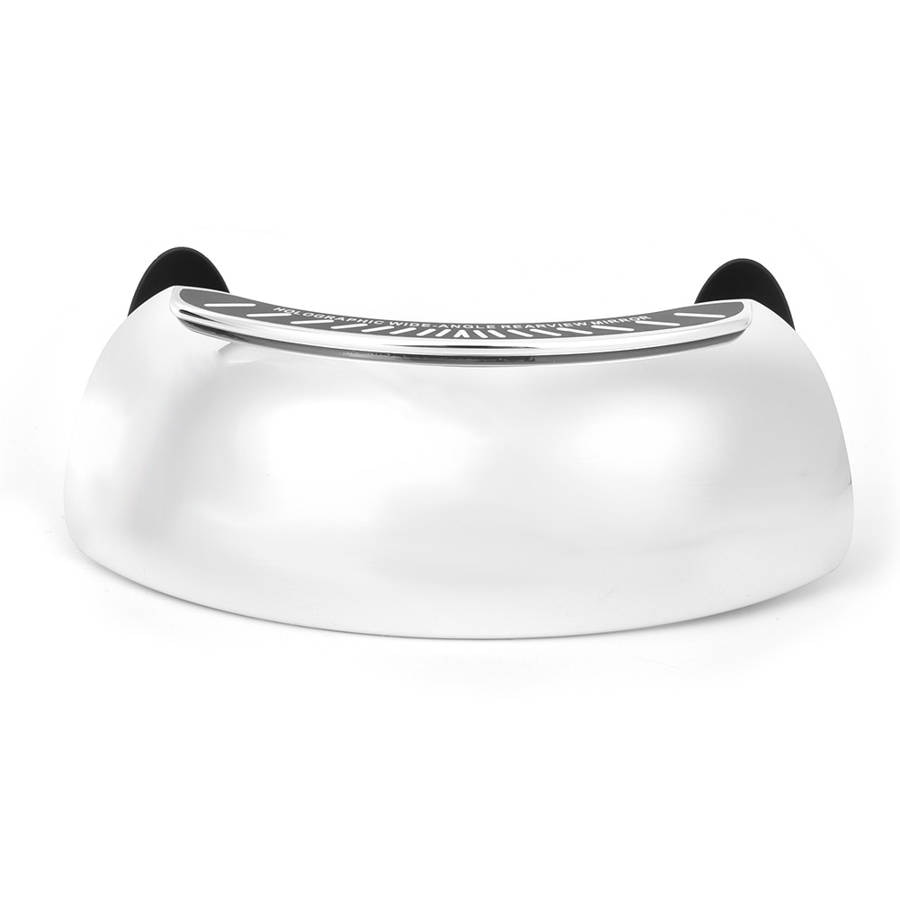 Motorcycle Rear View Mirror Chromed 180 Ultra Wide Angle Central Windscreen Mount Universal