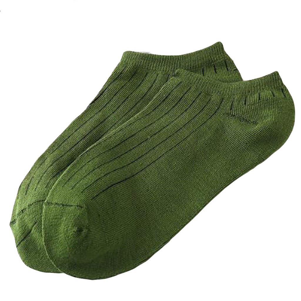 25#  unisex effen kleuren skateboard sokken katoenen zachte ademende sokken antislip onzichtbare enkelsokken