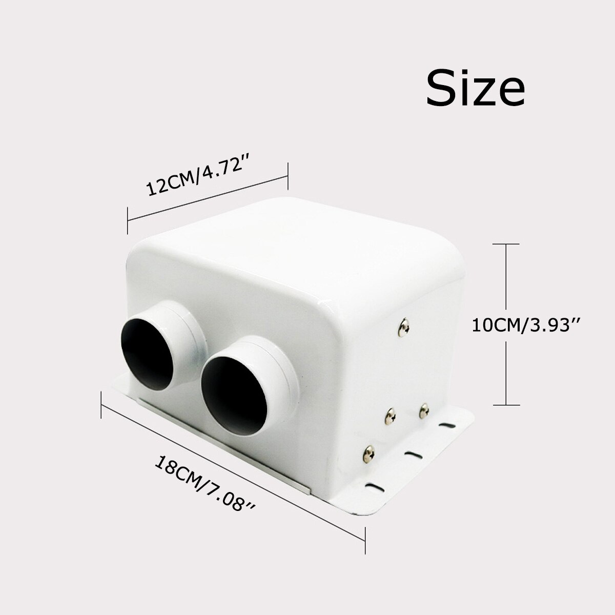 12V 1500w Car Heater 2 Hole Outlet 2 Cooling Fan 80C Used for Defrost Demist Deicing Instant Winter Heat