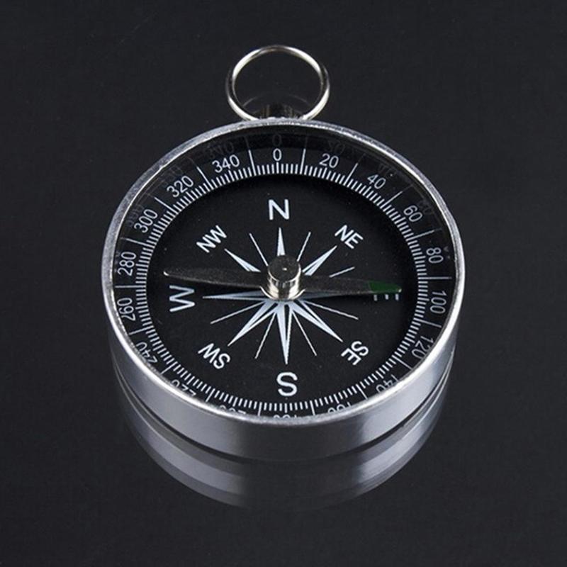 Black Portable Aluminum Lightweight Emergency Compass Compass Navigation G44-2 Tool Wild Compass Outdoor Tool Survival U8T0