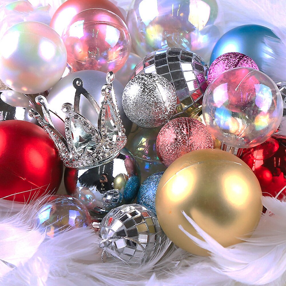 4cm/5cm Reflective Glass Rotating Mirror Ball Christmas Ball Ornaments Disco DJ Ball Light For Christmas Birthday Party Wedding