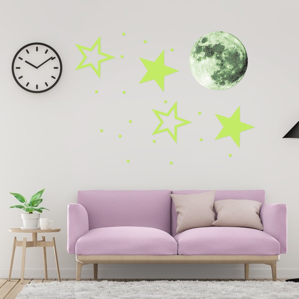 Planet Star Lichtgevende Muurstickers Decoratieve Muur Sticker Voor Kinderen Kamer