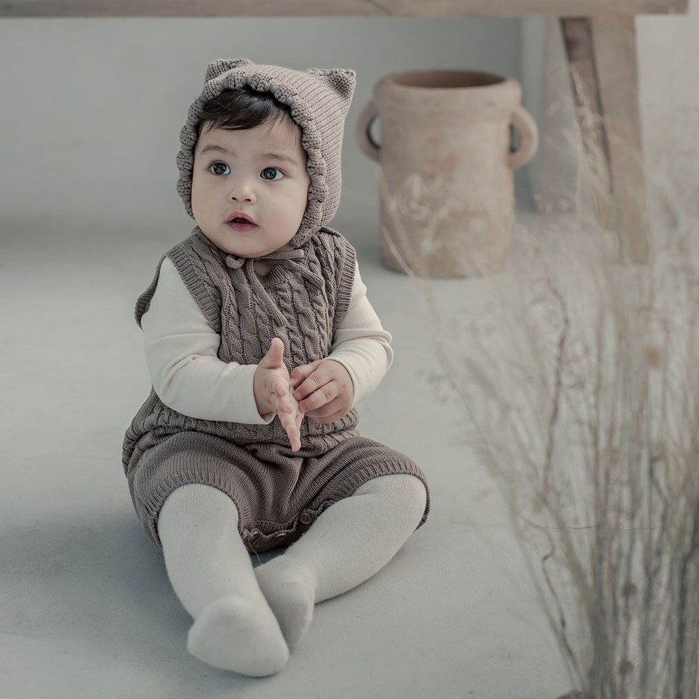 Baby knitted Jumpsuit fall / winter boy / girl baby vest Jumpsuit knitted sweater creeper 0-3 year old baby