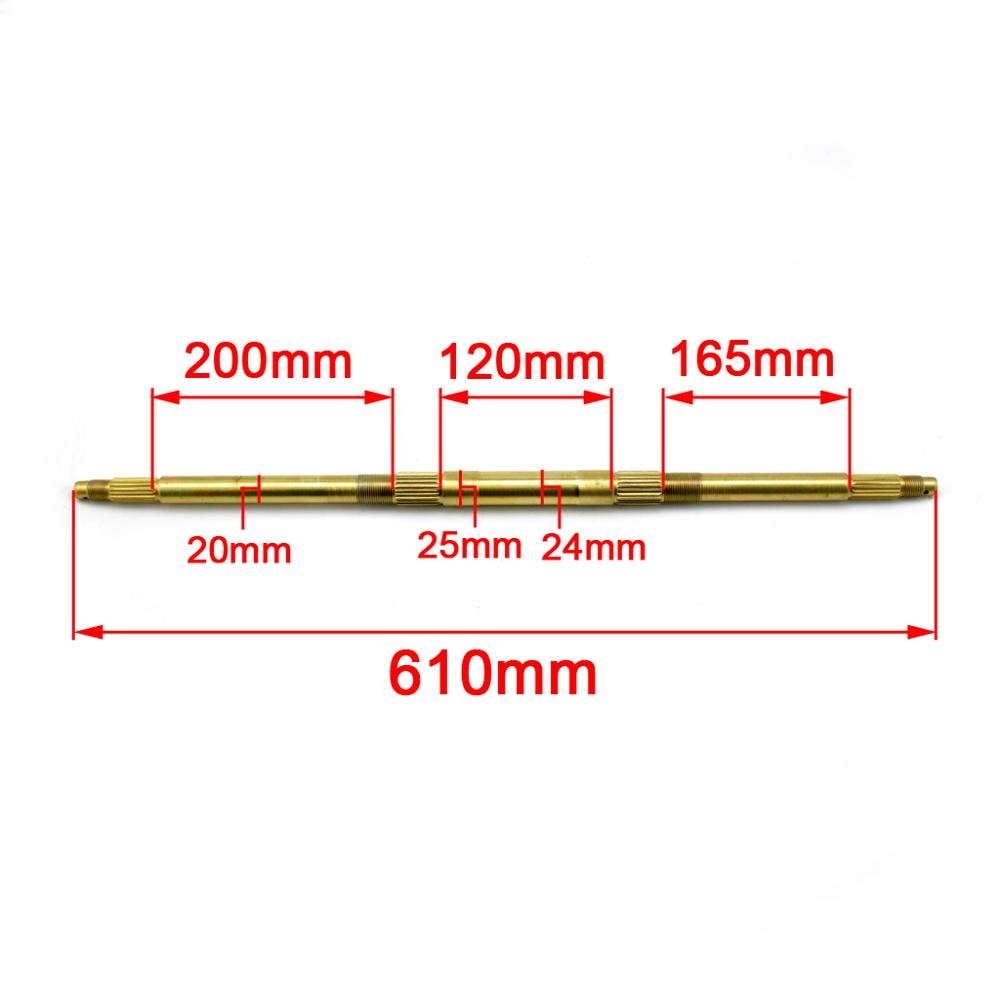 ATV Go Karts Rear Axle kits STD 20mm Complete Assembly with Carrier Hub Brake Disc Chain Sprocket 61cm 420 37T